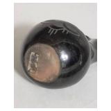 Native American Blackware Wedding Vase, as