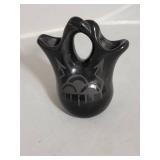 Santa Clara Blackware Wedding Vase ~ 4 Inch