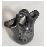 Santa Clara Blackware Wedding Vase ~ 4 Inch
