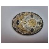 Crumrine Onyx Stone Cowboy Belt Buckle
