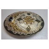 Crumrine Onyx Stone Cowboy Belt Buckle