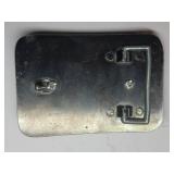 Southwestern Engraved Belt Buckle with Rose Jasper Center Stone
