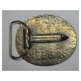 Wyoming Studios Brass Elk Belt Buckle