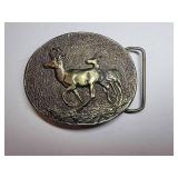 Wyoming Studios Brass Elk Belt Buckle
