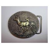 Wyoming Studios Brass Elk Belt Buckle