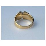 14K Yellow Gold Diamond Solitaire Ring ~ Size 6, 4g