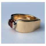 14K Yellow Gold Ruby Ring ~ Size 8.5, 22g