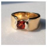 14K Yellow Gold Ruby Ring ~ Size 8.5, 22g