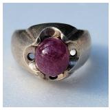 Vintage Spinel Silver Ring ~ Size 8, 7g