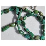 Southwestern Turquoise Bead Necklace ~ 26 Inches