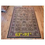 Traditional Panel Pattern Area Rug 63 by 91 Inches