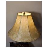 Curved Horn Style Table Lamp with Bronze Tone Base