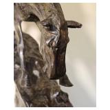 Frederic Remington Style "The Mountain Man" Western Bronze Tone Sculpture
