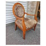 Animal Print Upholstered Accent Armchair
