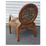 Animal Print Upholstered Accent Armchair