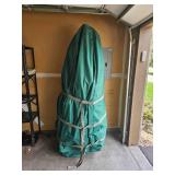 Seven foot tall flocked Artificial Tree