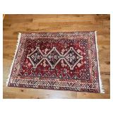 Red Geometric Area Rug 49 by 68 Inches