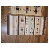 Southwestern Style Woven Accent Rugs Pair