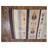 Southwestern Style Woven Accent Rugs Pair