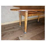 Oval Wood Coffee Table with Tapered Legs