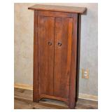 Solid Wood Storage Cabinet with Paneled Doors