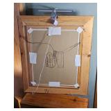 Lucas 1970 Original Framed Whitetail Deer Painting with Picture Light