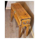 Vintage Wood Sewing Box on Stand