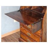 Tall Secretary Desk Bookcase with Glass Doors