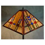 Mission Style Stained Glass Floor Lamp