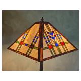 Mission Style Stained Glass Floor Lamp