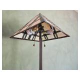 Mission Style Stained Glass Floor Lamp