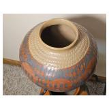 Casas Grandes Pottery Vessels with Iron Display Stand