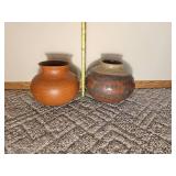 Casas Grandes Pottery Vessels with Iron Display Stand