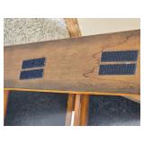Tiered Wood and Black Panel Display Stand