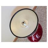 Glossy Red Adjustable Modern Bar Stool