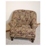 Paisley Pembroke Southern Furniture Accent Chair with Red Pillow