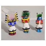 Miniature Hopi Style Kachina Figure Trio
