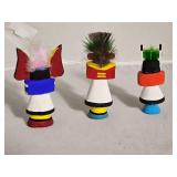 Miniature Hopi Style Kachina Figure Trio