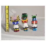 Miniature Hopi Style Kachina Figure Trio