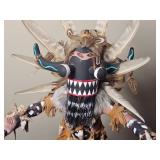 Whipper Kachina Style Figure with Feather Headdress