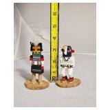Small Carved Hopi Style Kachina Figures Pair