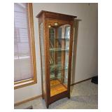Stickley Cherry Glass Door Lighted Curio Cabinet