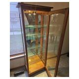 Stickley Cherry Glass Door Lighted Curio Cabinet