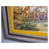 Original Western Pronghorn Antelope Oil Painting