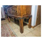 Rustic Spanish Revival Console Table Chest