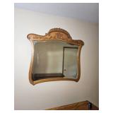 Ornate Carved Wood Wall Mirror