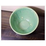 Vintage Green Glazed Mccoy  Pottery Bowl
