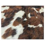 Large Brown and White Cowhide Area Rug
