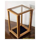 Small Wood and Glass Tabletop Display Case