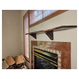 Live Edge Wood Fireplace Mantel Shelf